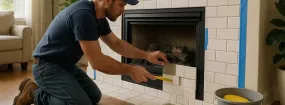 Repairing Cracked Fireplace Tiles Ajax
